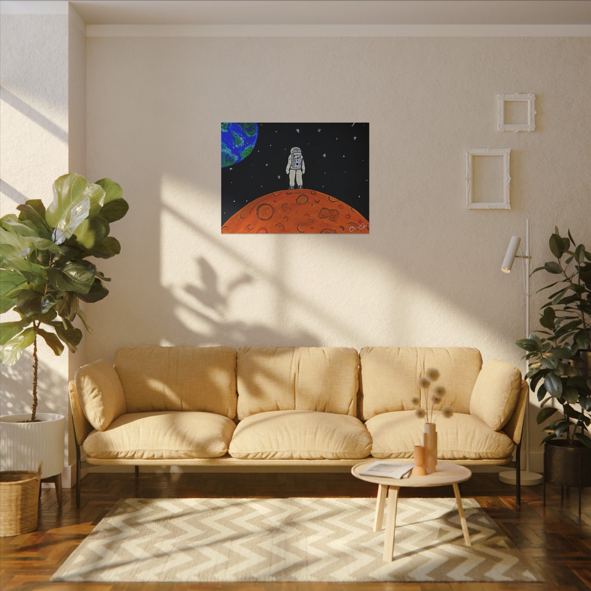 Man on the Orange Moon (Painted)
