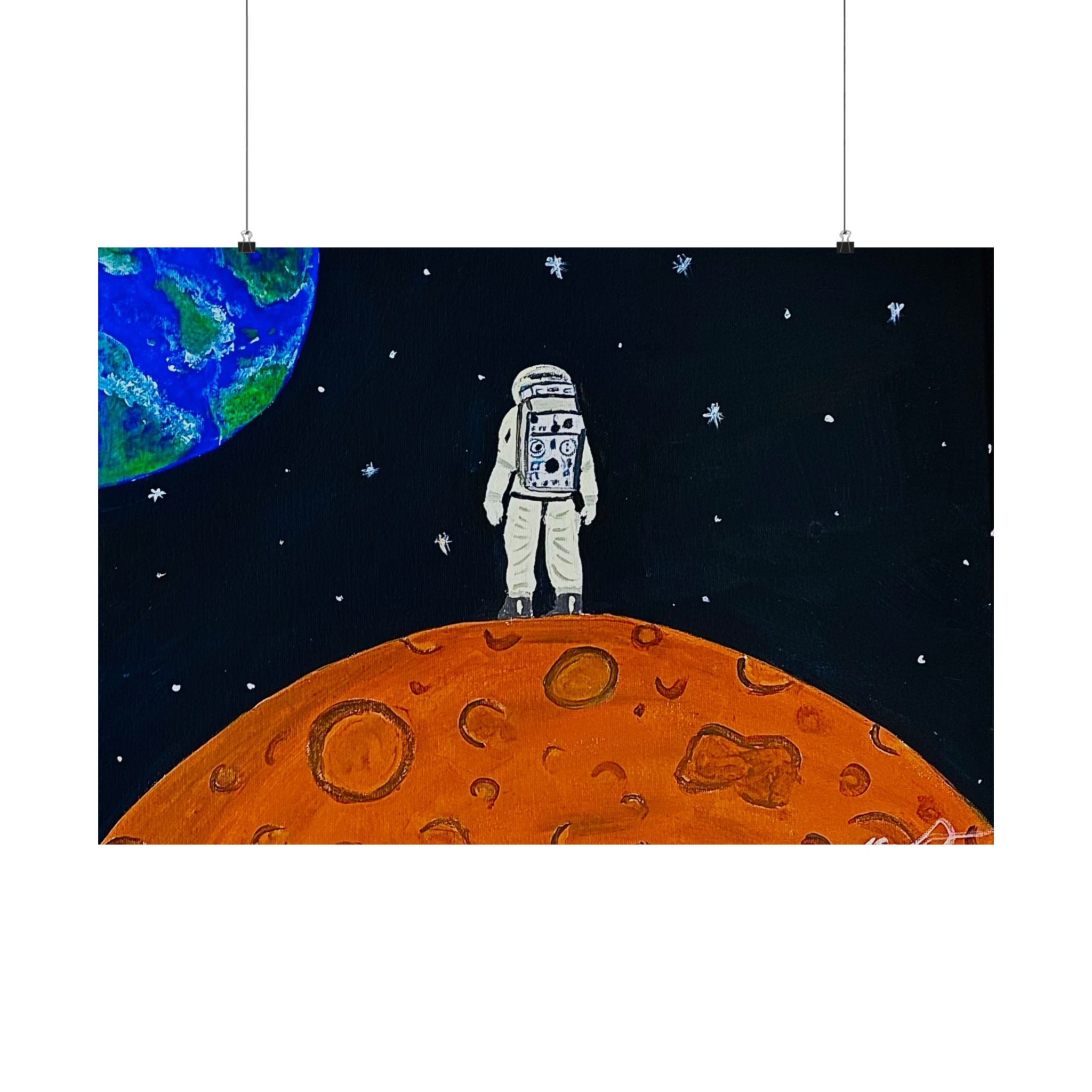 Man on the Orange Moon Poster