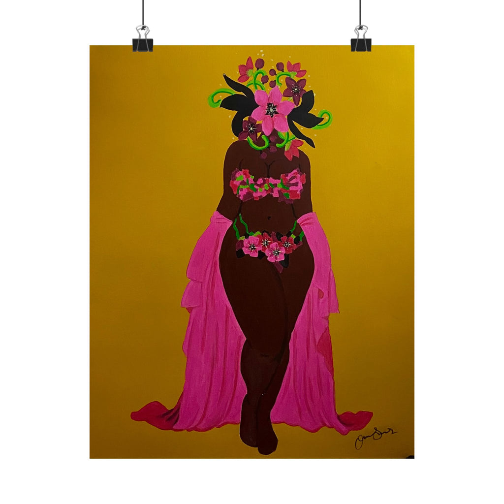 Woman and Her Garden Poster