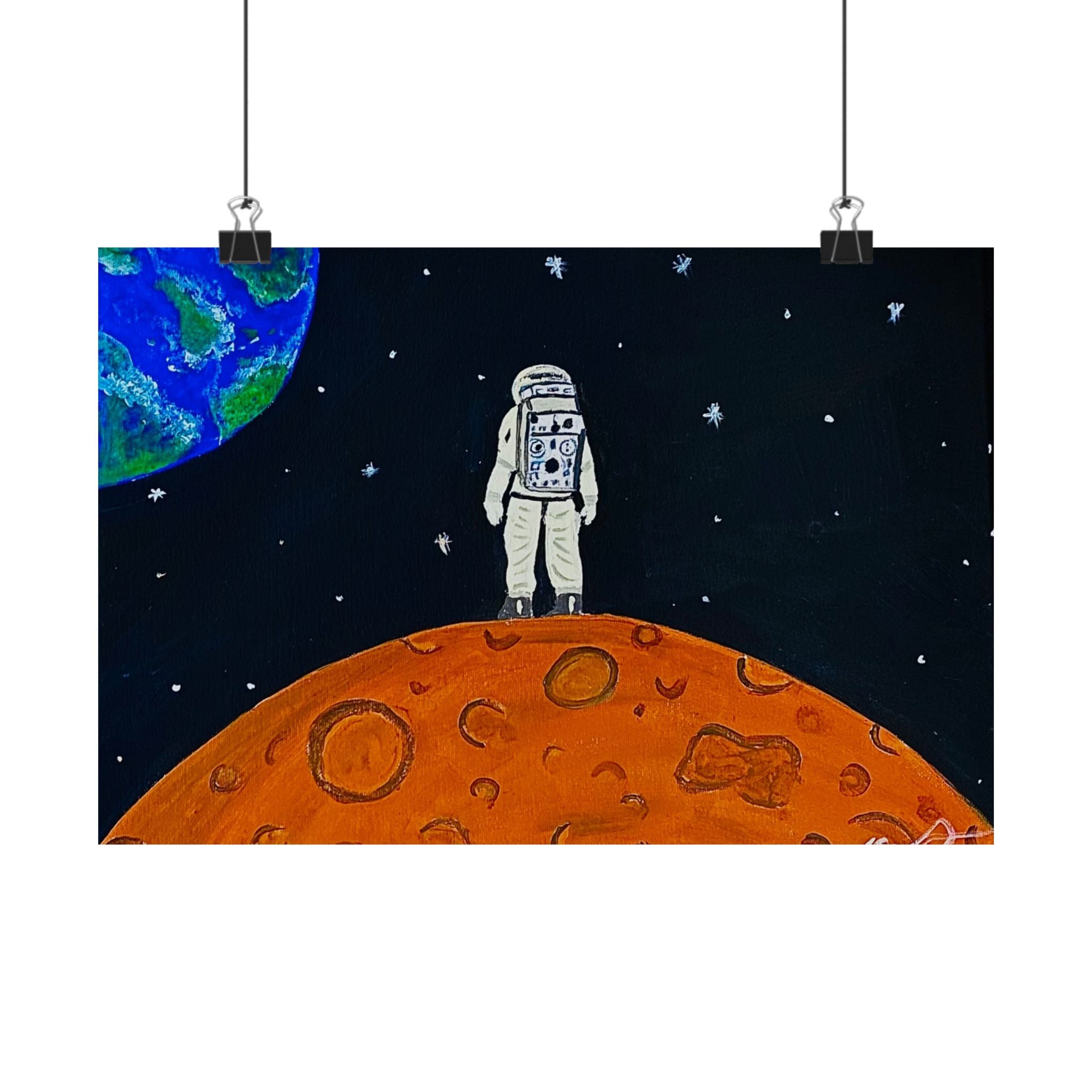 Man on the Orange Moon Poster