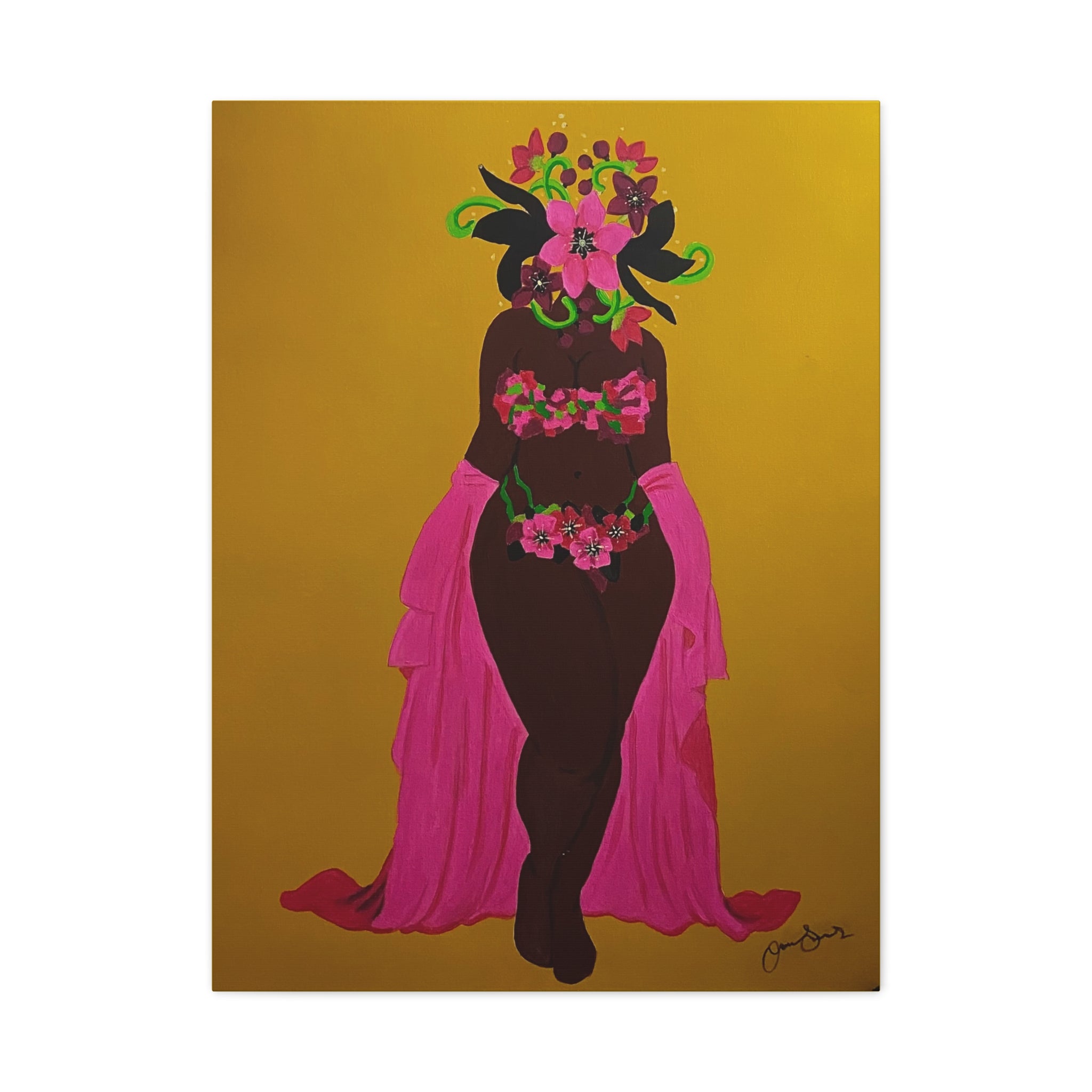 Woman and Her Garden (Painted)