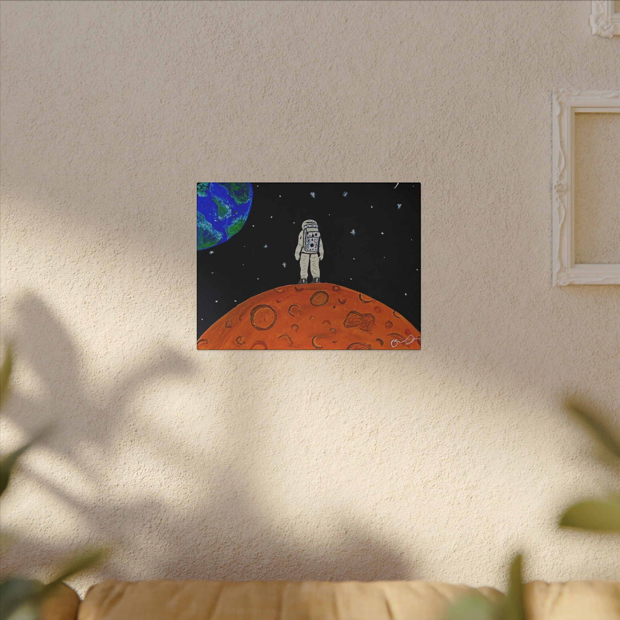 Man on the Orange Moon (Painted)
