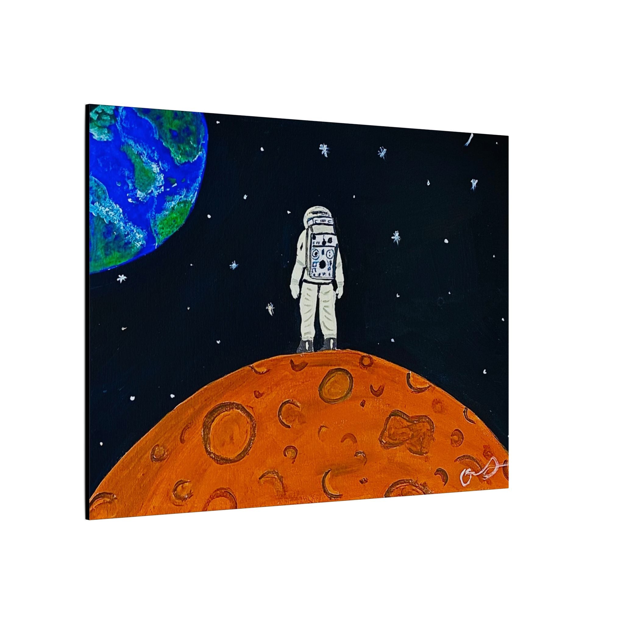 Man on the Orange Moon (Painted)