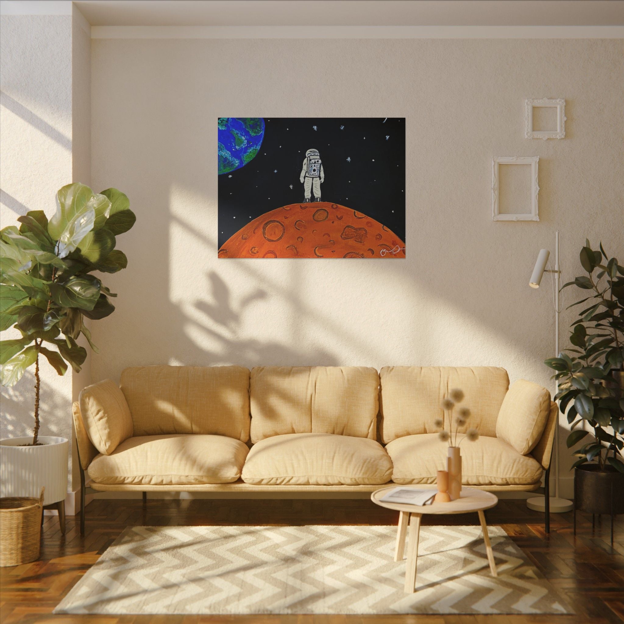 Man on the Orange Moon (Painted)