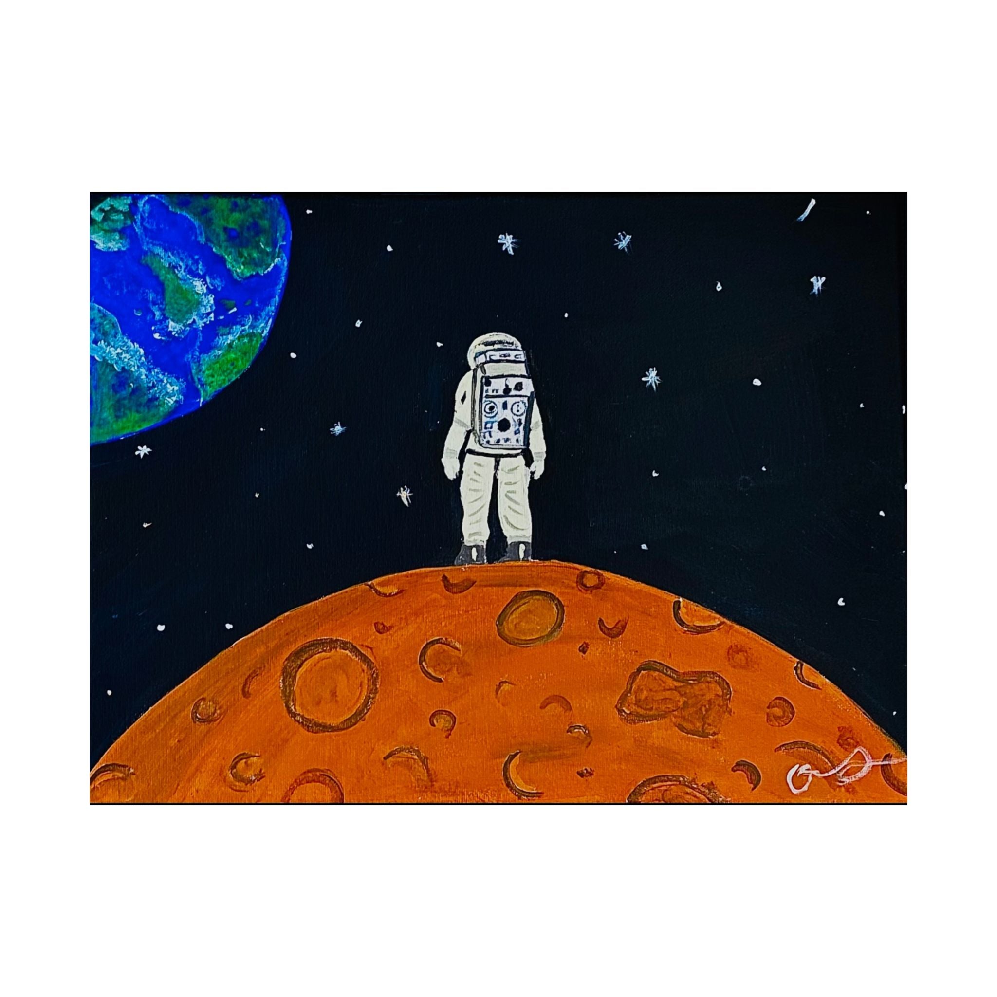 Man on the Orange Moon Poster