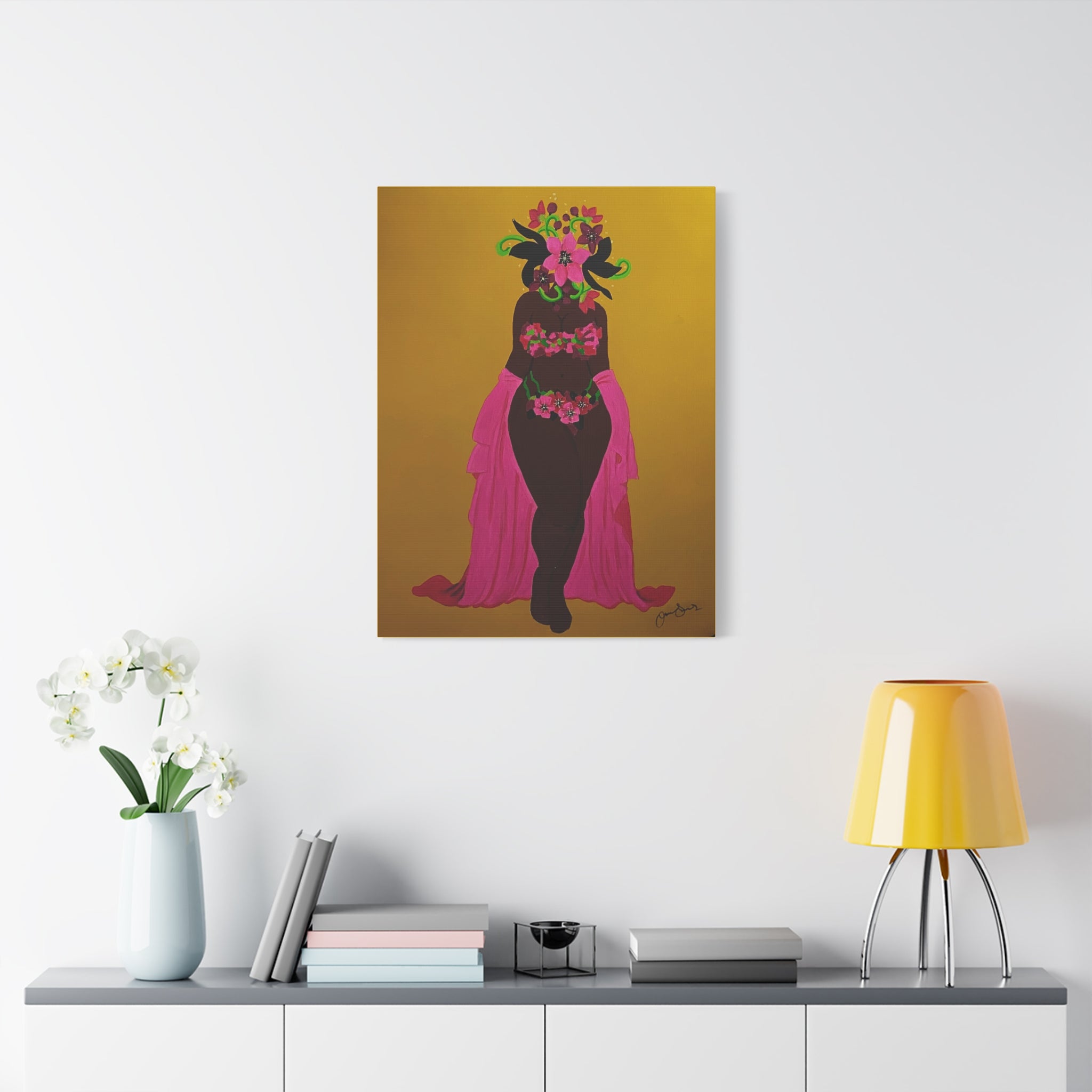 Woman and Her Garden (Painted)