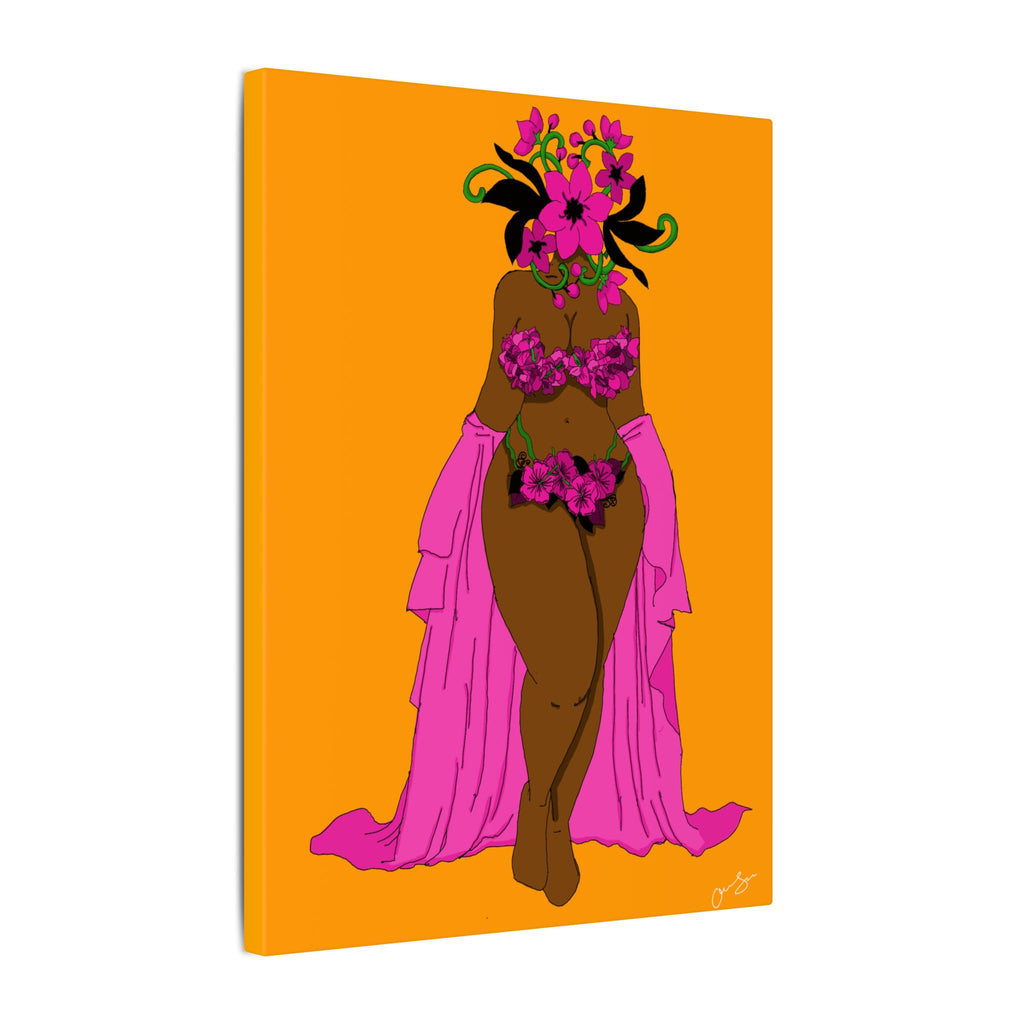 Woman and Her Garden ( Black outline | Digital Drawn)