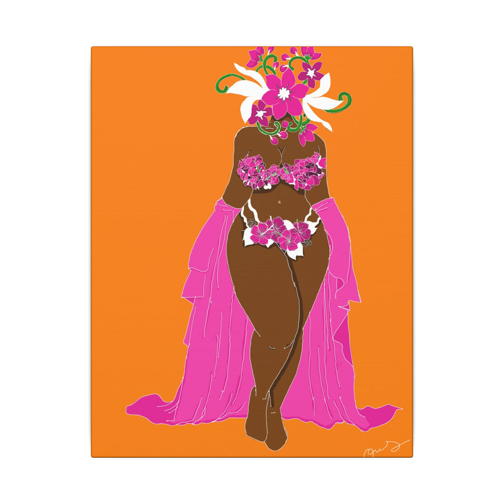 Woman and Her Garden (White outline | digital drawn)