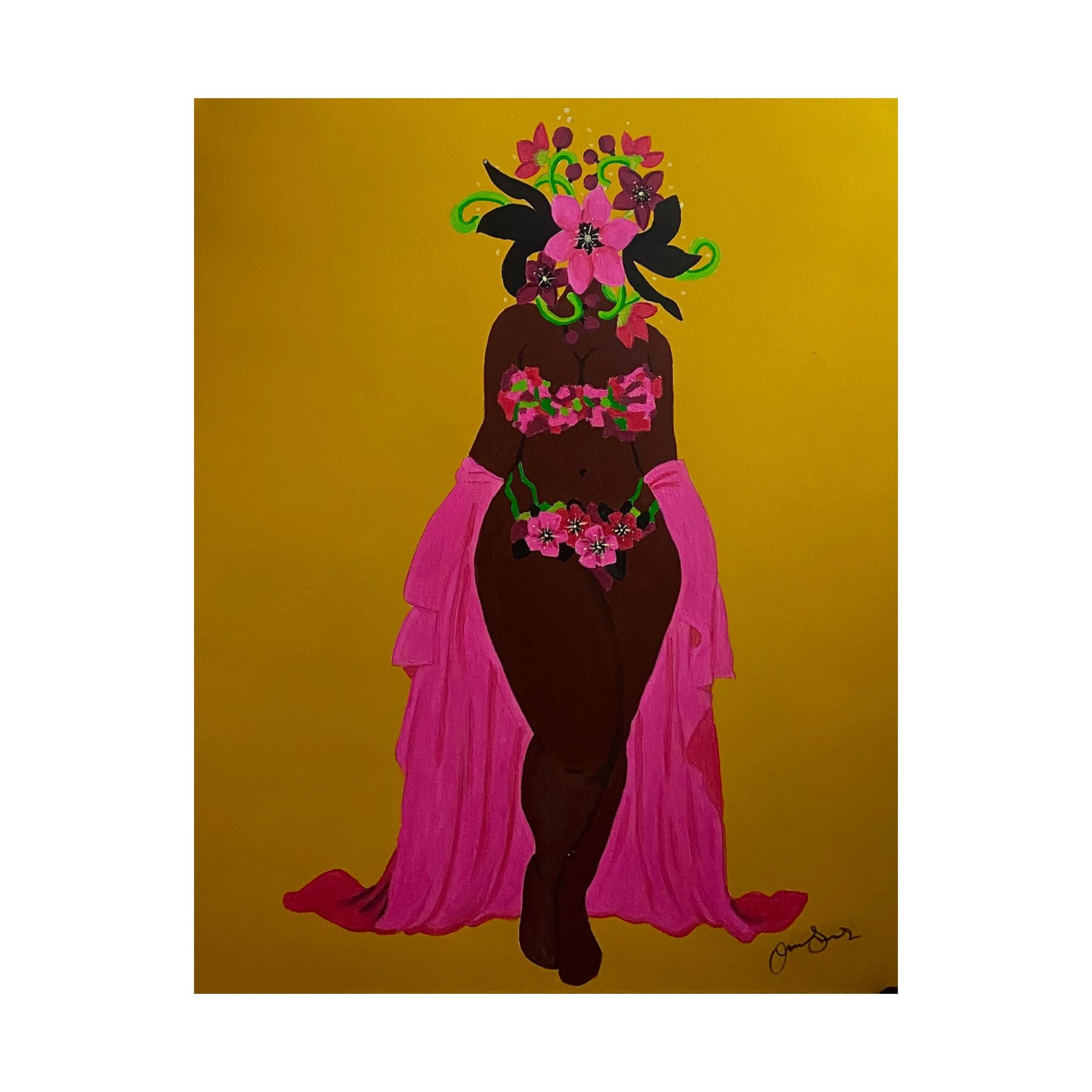 Woman and Her Garden Poster