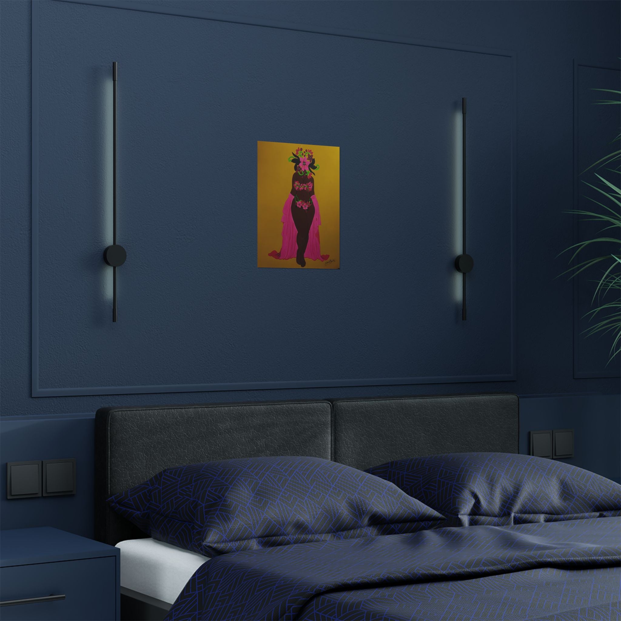 Woman and Her Garden Poster