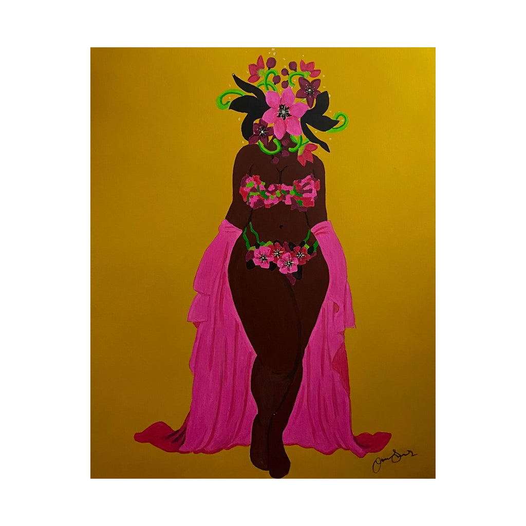 Woman and Her Garden Poster