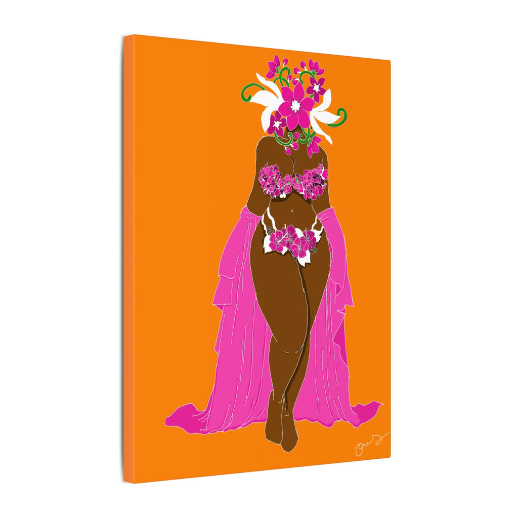 Woman and Her Garden (White outline | digital drawn)