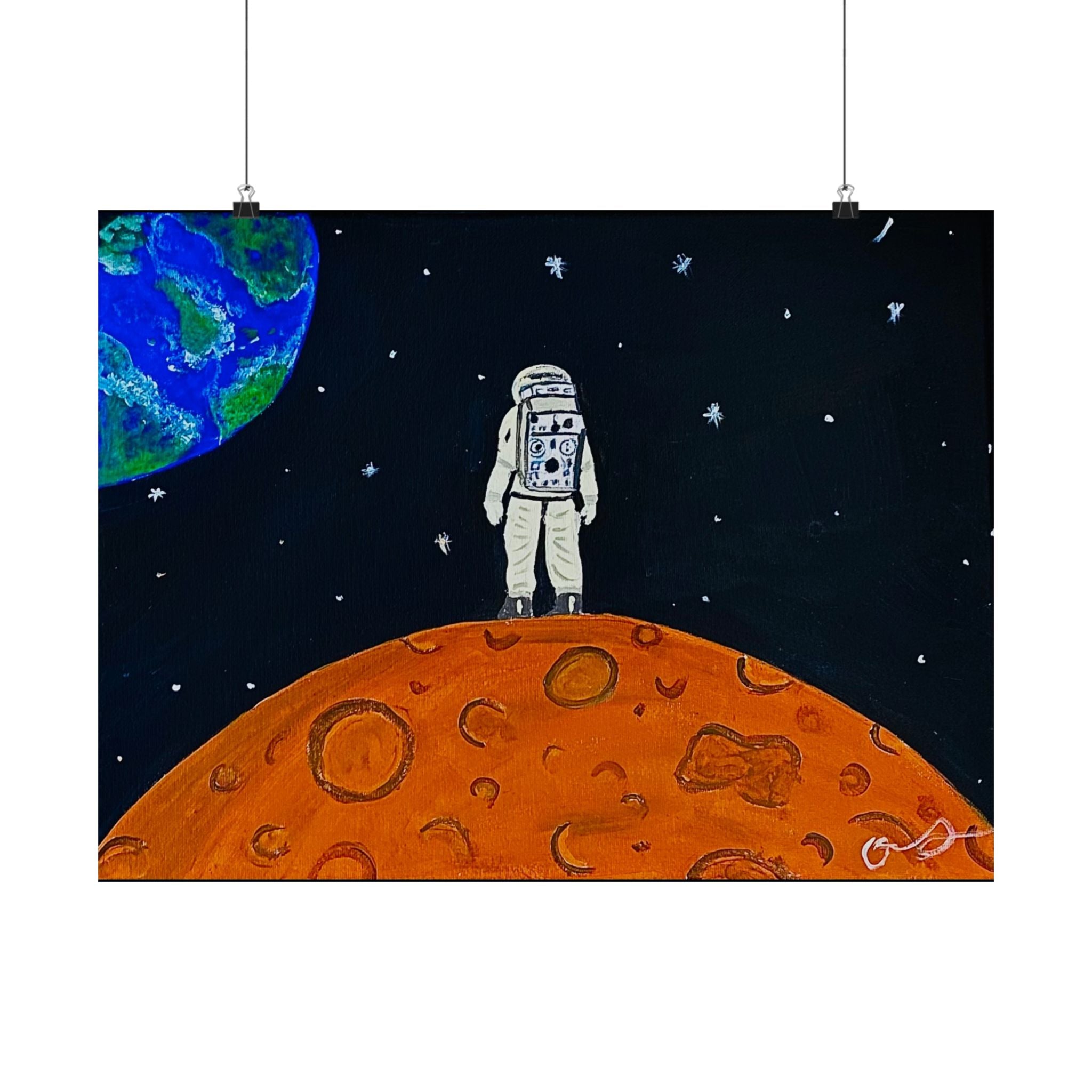 Man on the Orange Moon Poster