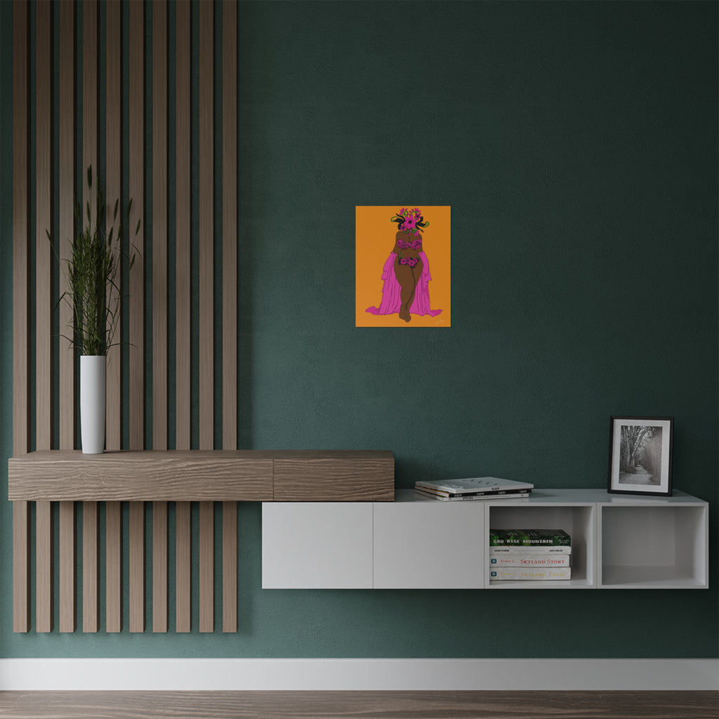 Woman and Her Garden Poster (Black Outline)