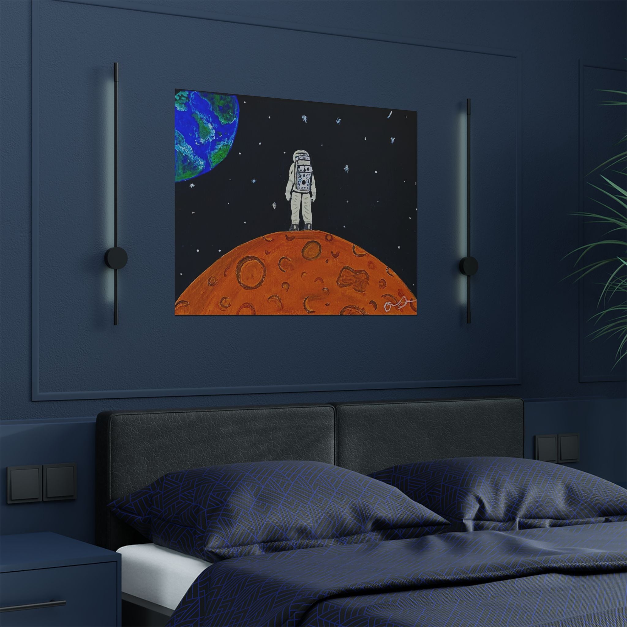 Man on the Orange Moon Poster
