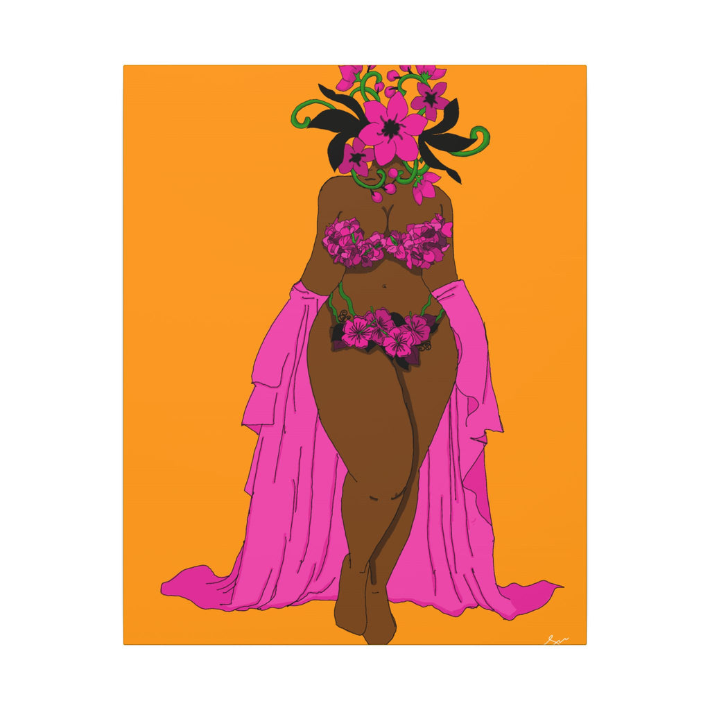 Woman and Her Garden ( Black outline | Digital Drawn)