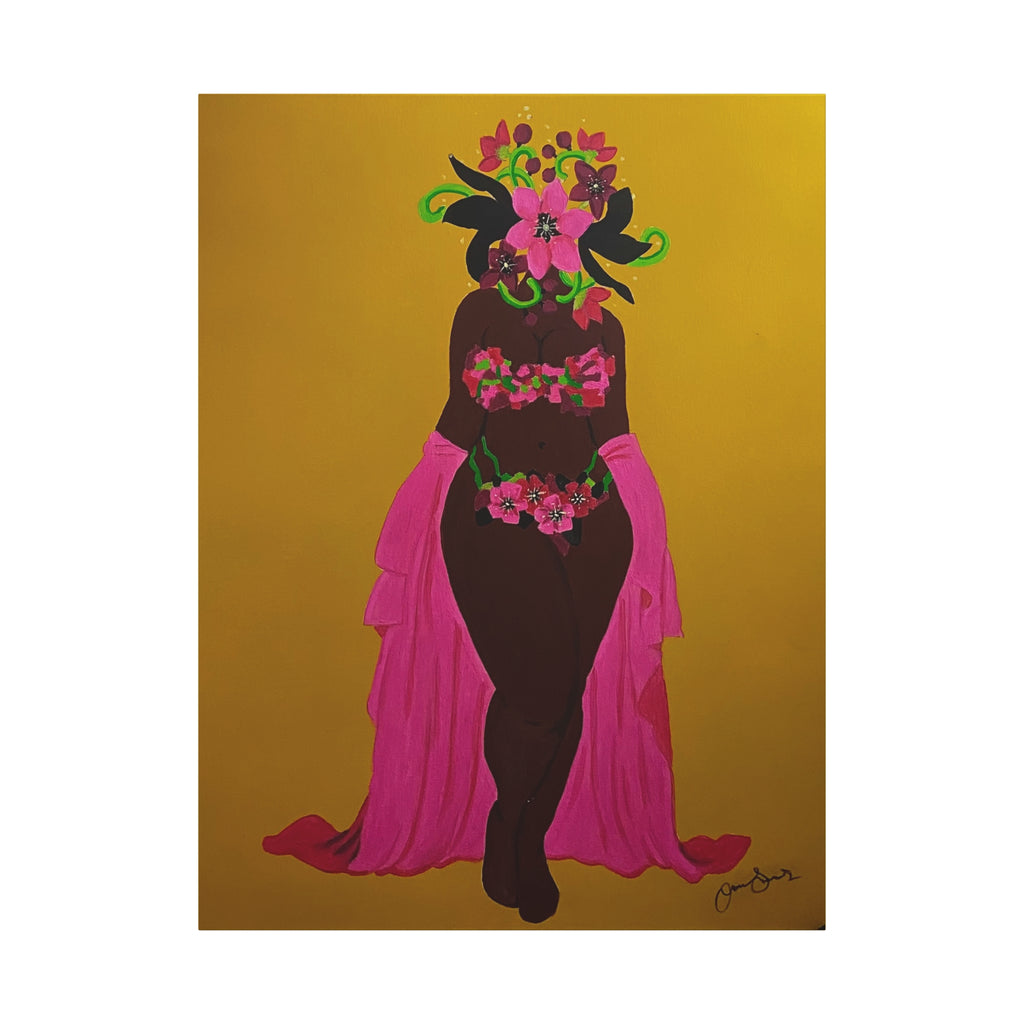 Woman and Her Garden (Painted)