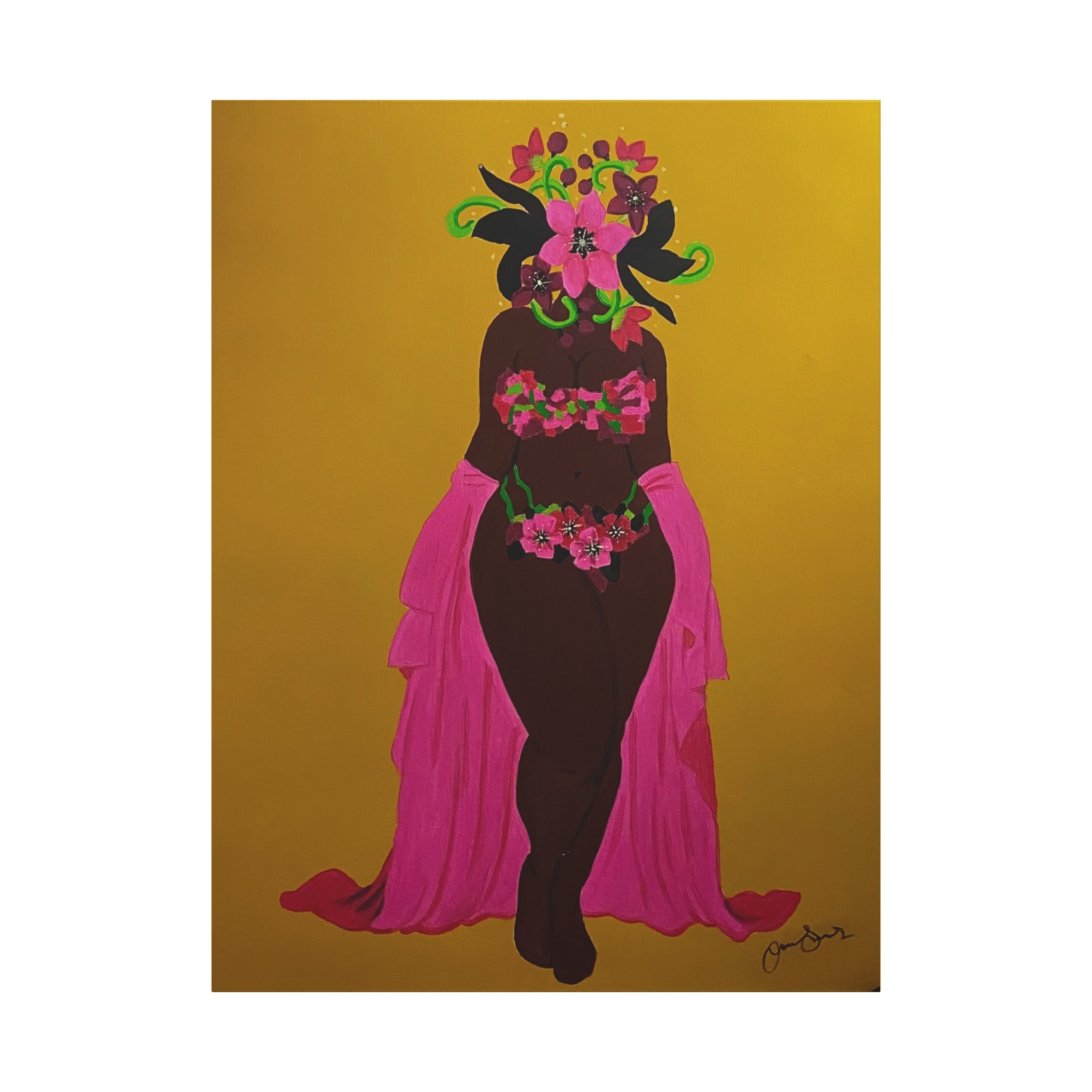 Woman and Her Garden (Painted)