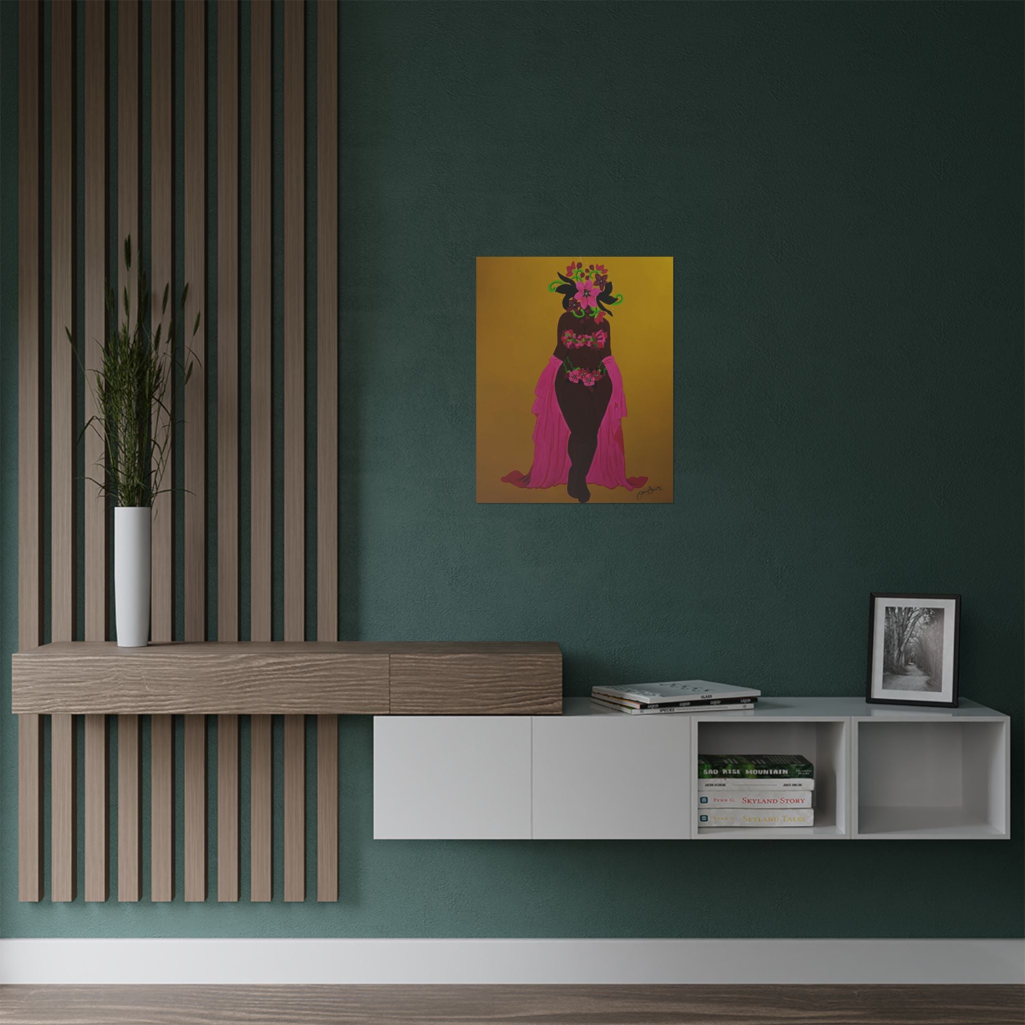 Woman and Her Garden Poster