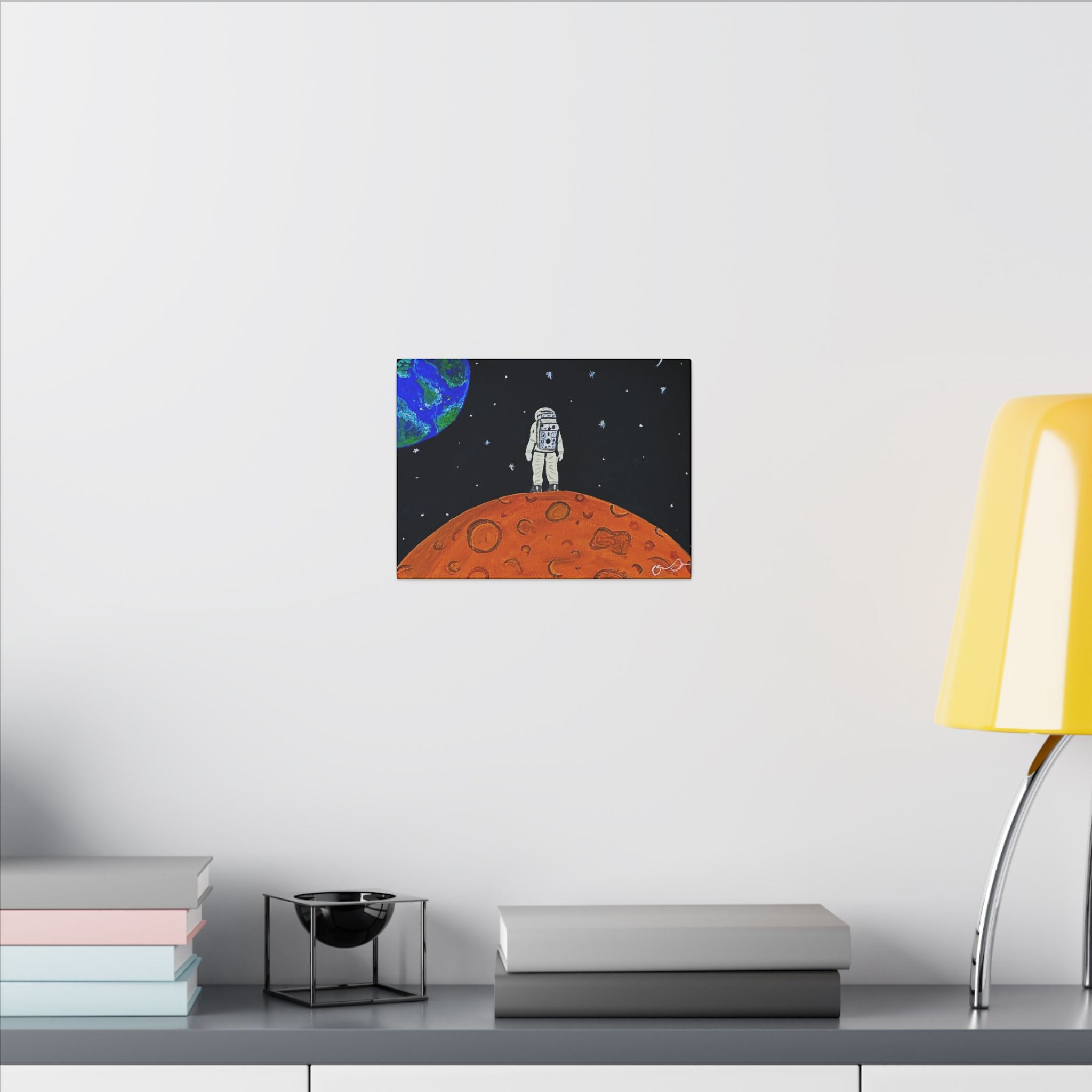 Man on the Orange Moon (Painted)