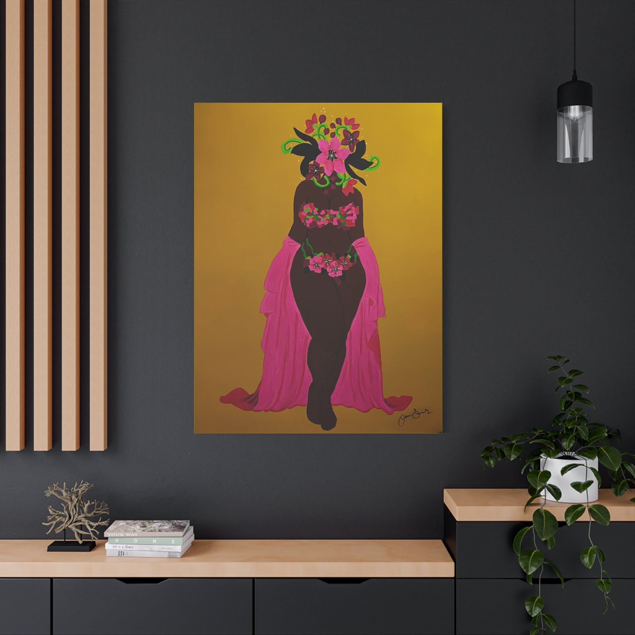 Woman and Her Garden (Painted)