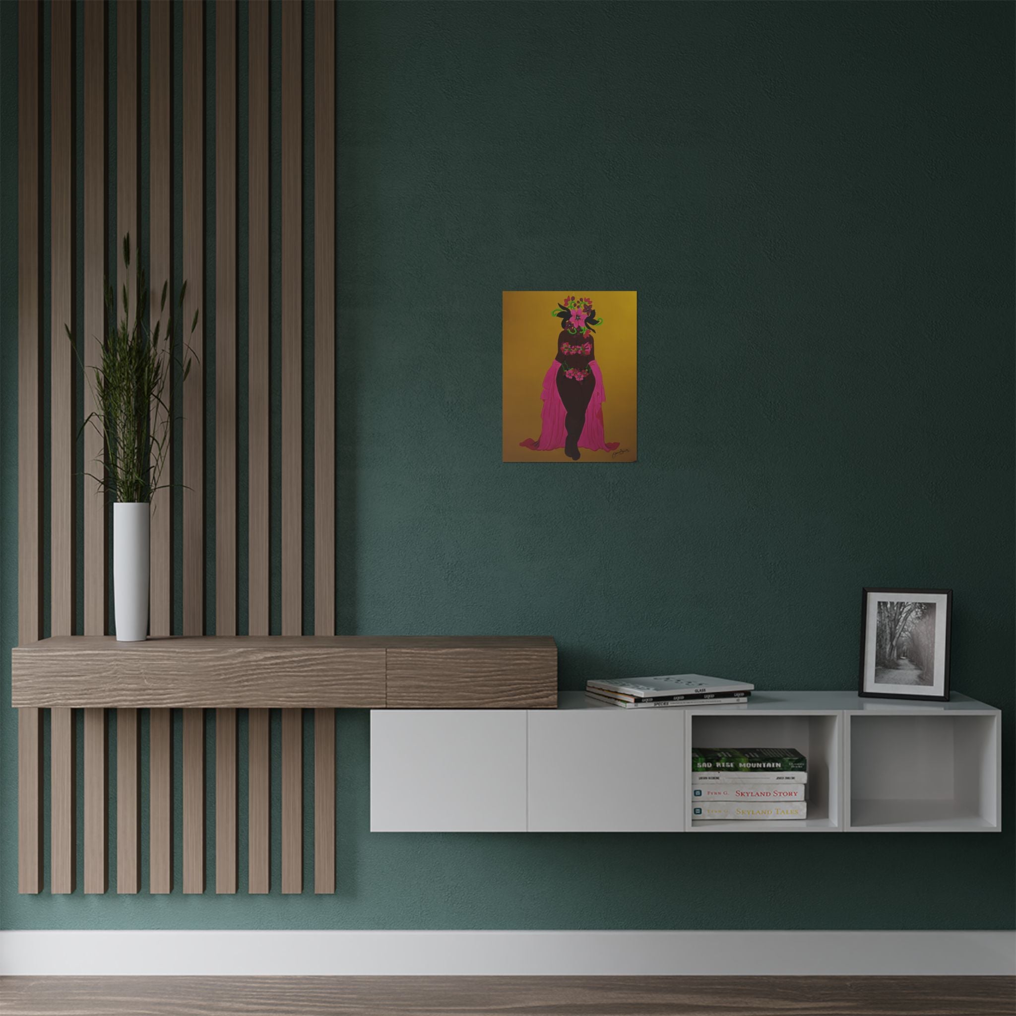 Woman and Her Garden Poster