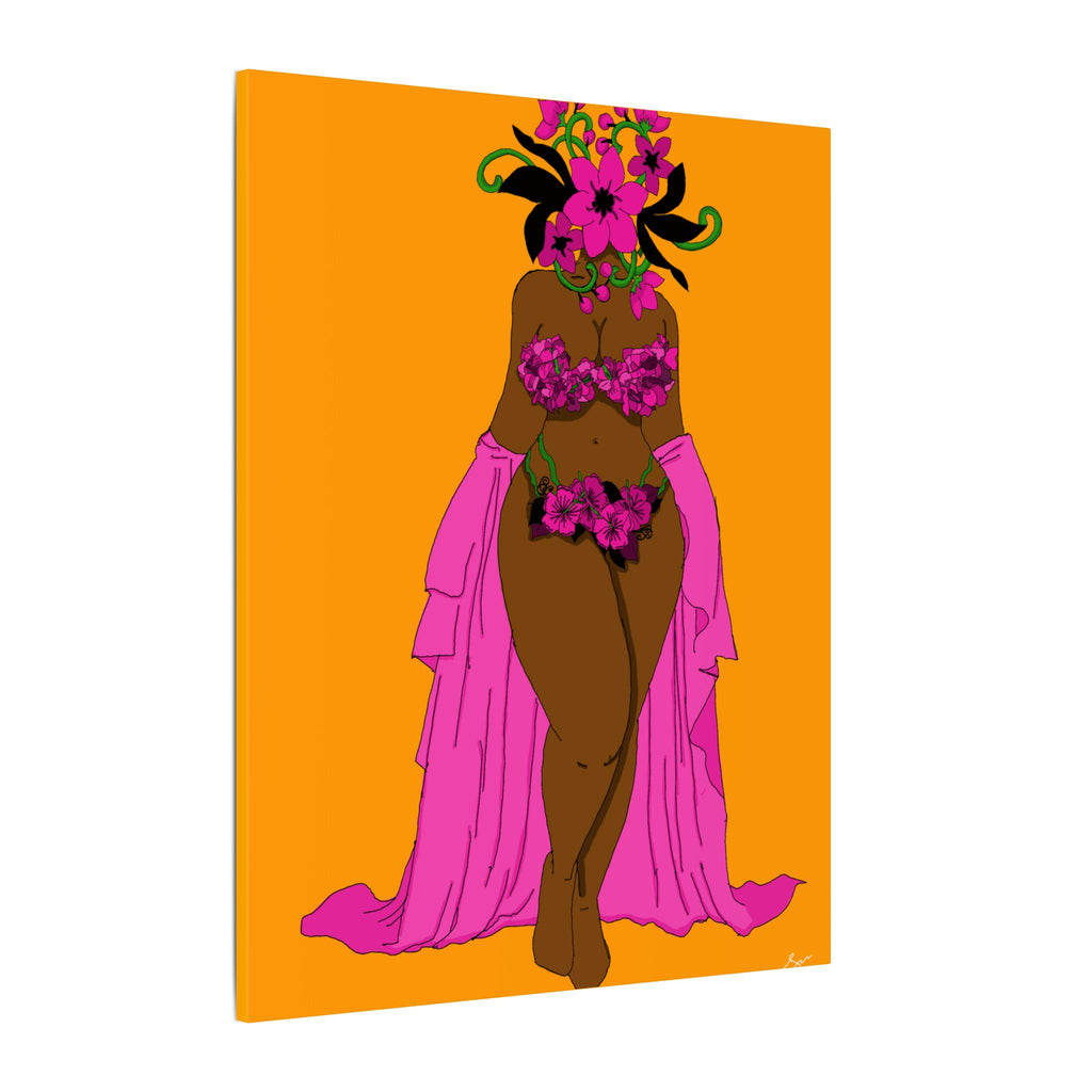 Woman and Her Garden ( Black outline | Digital Drawn)