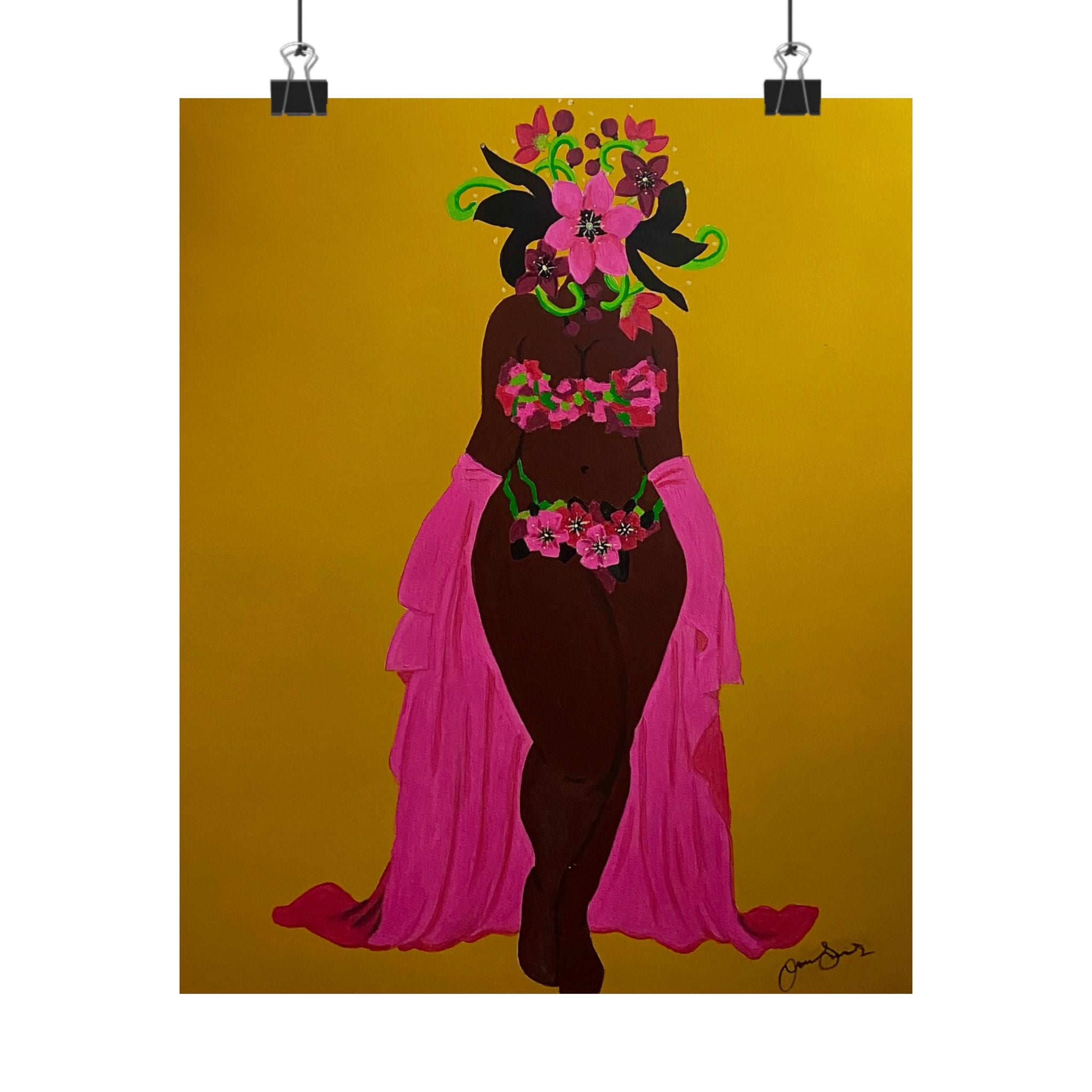 Woman and Her Garden Poster