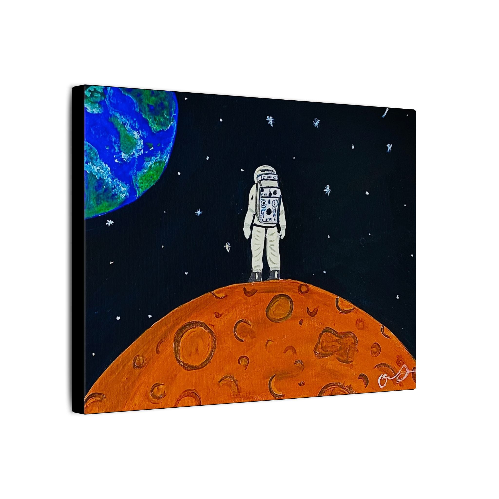 Man on the Orange Moon (Painted)