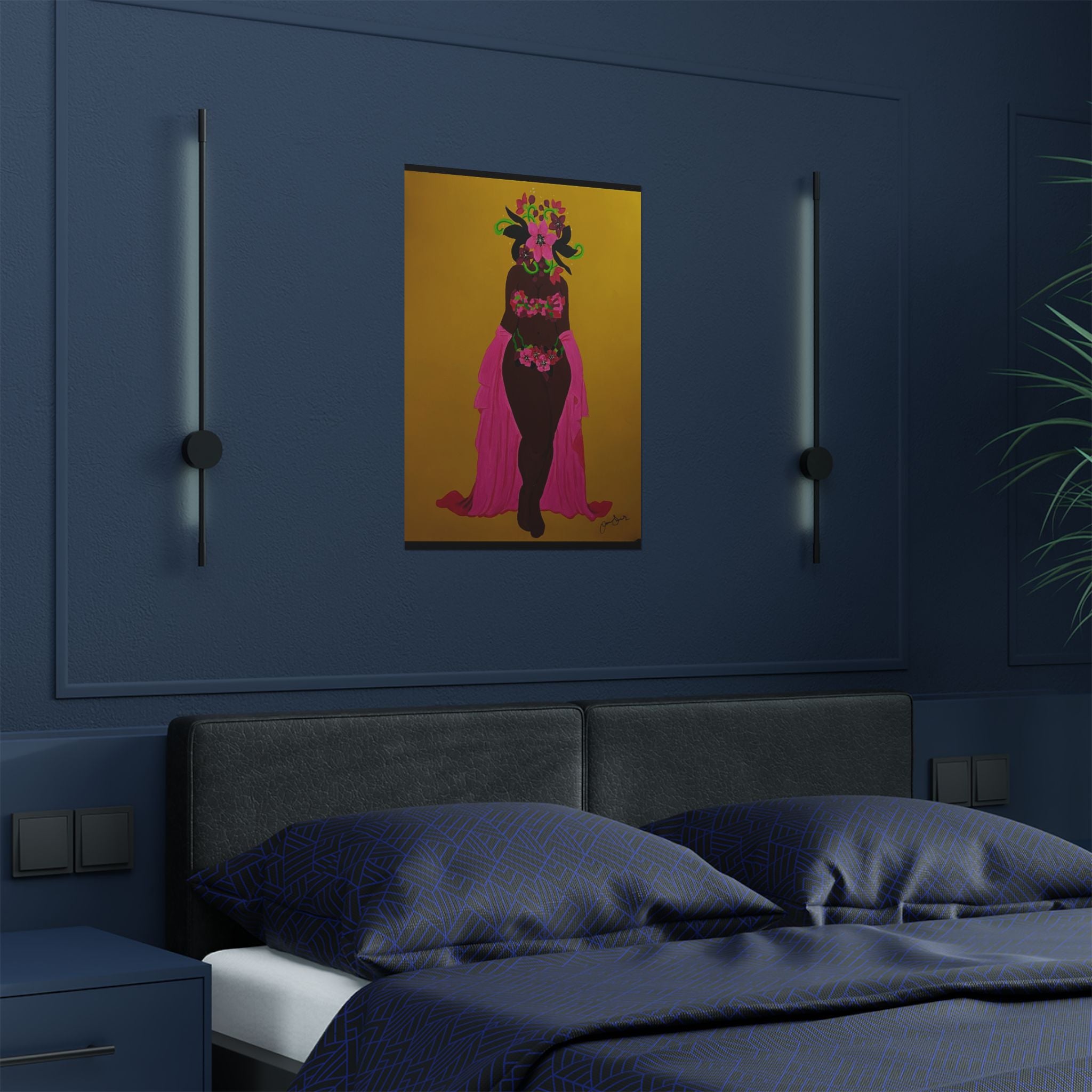 Woman and Her Garden Poster