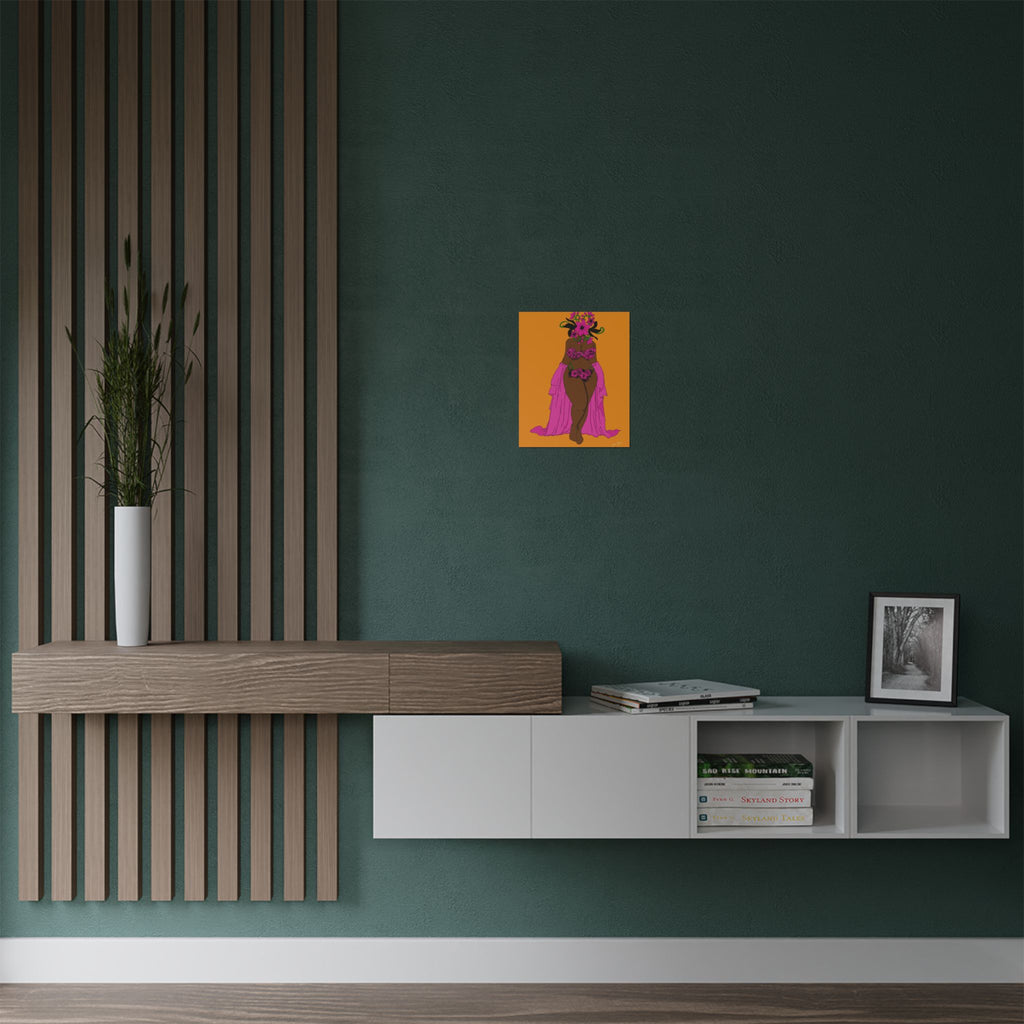 Woman and Her Garden Poster (Black Outline)