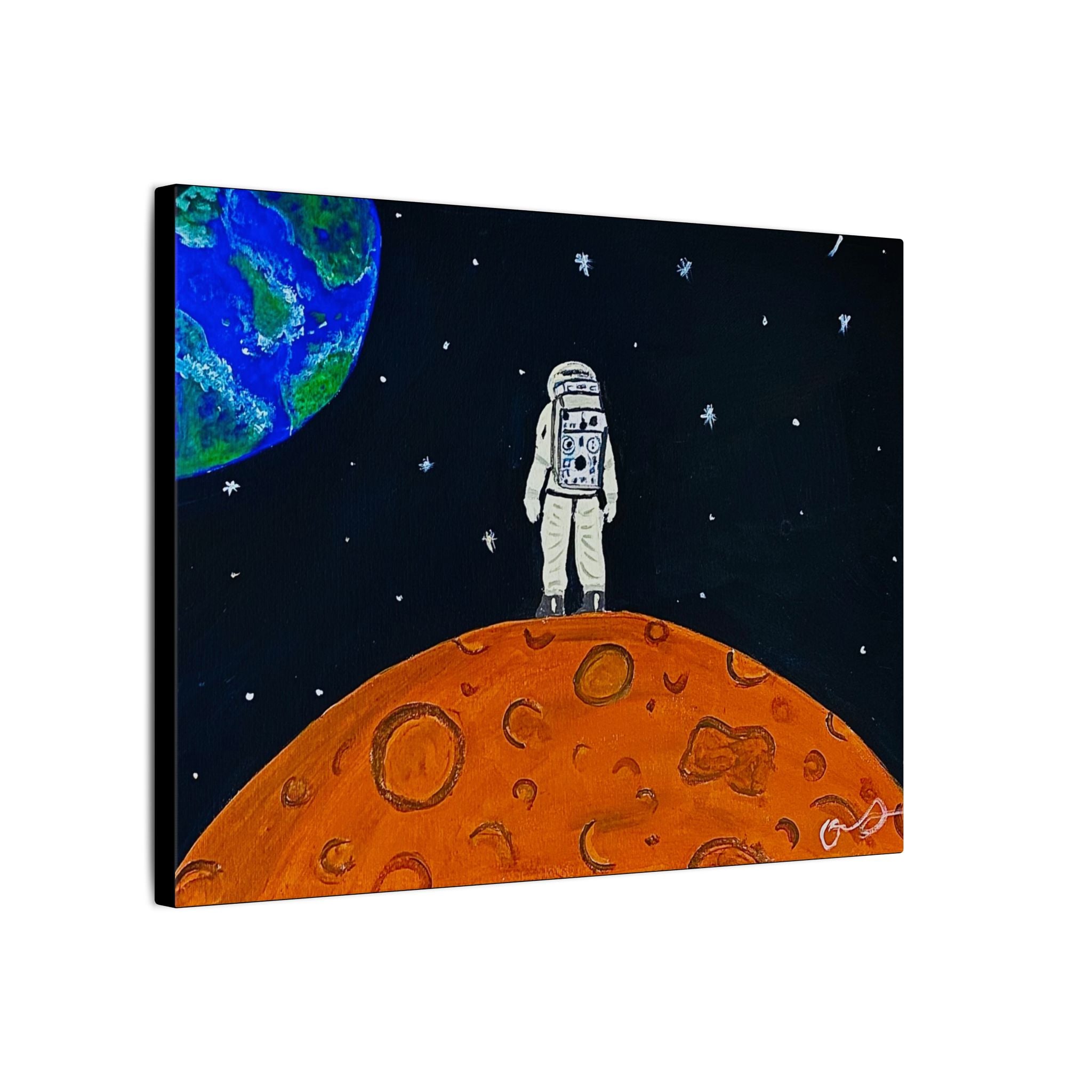 Man on the Orange Moon (Painted)