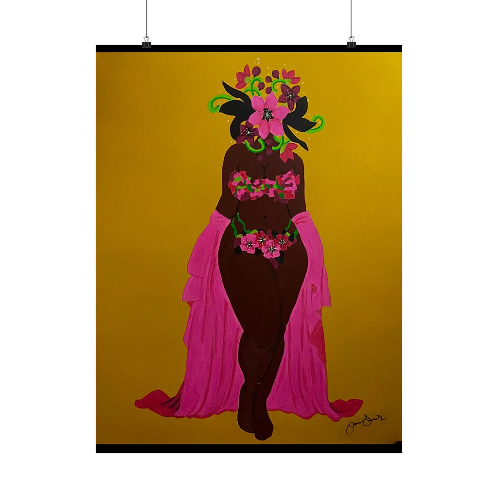 Woman and Her Garden Poster