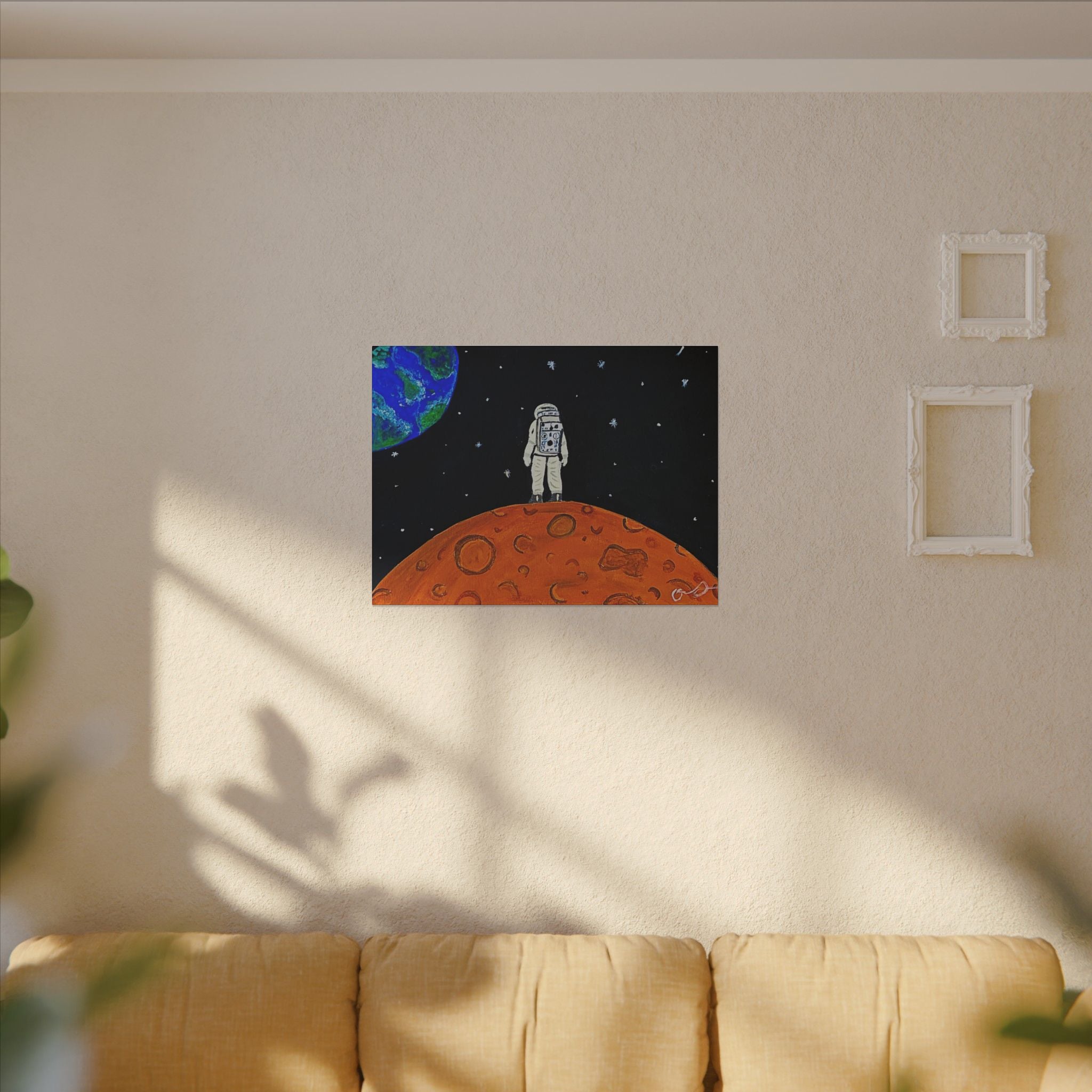 Man on the Orange Moon (Painted)