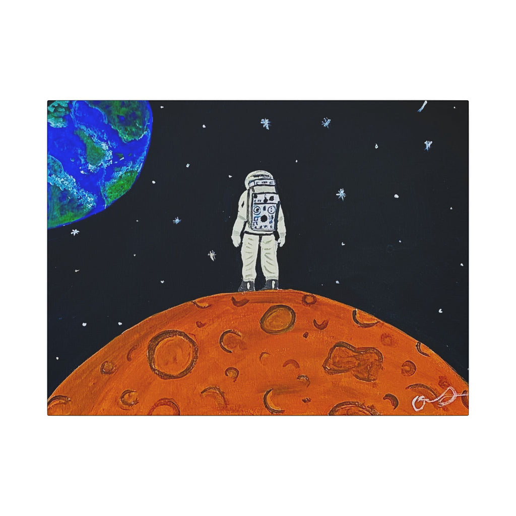 Man on the Orange Moon (Painted)