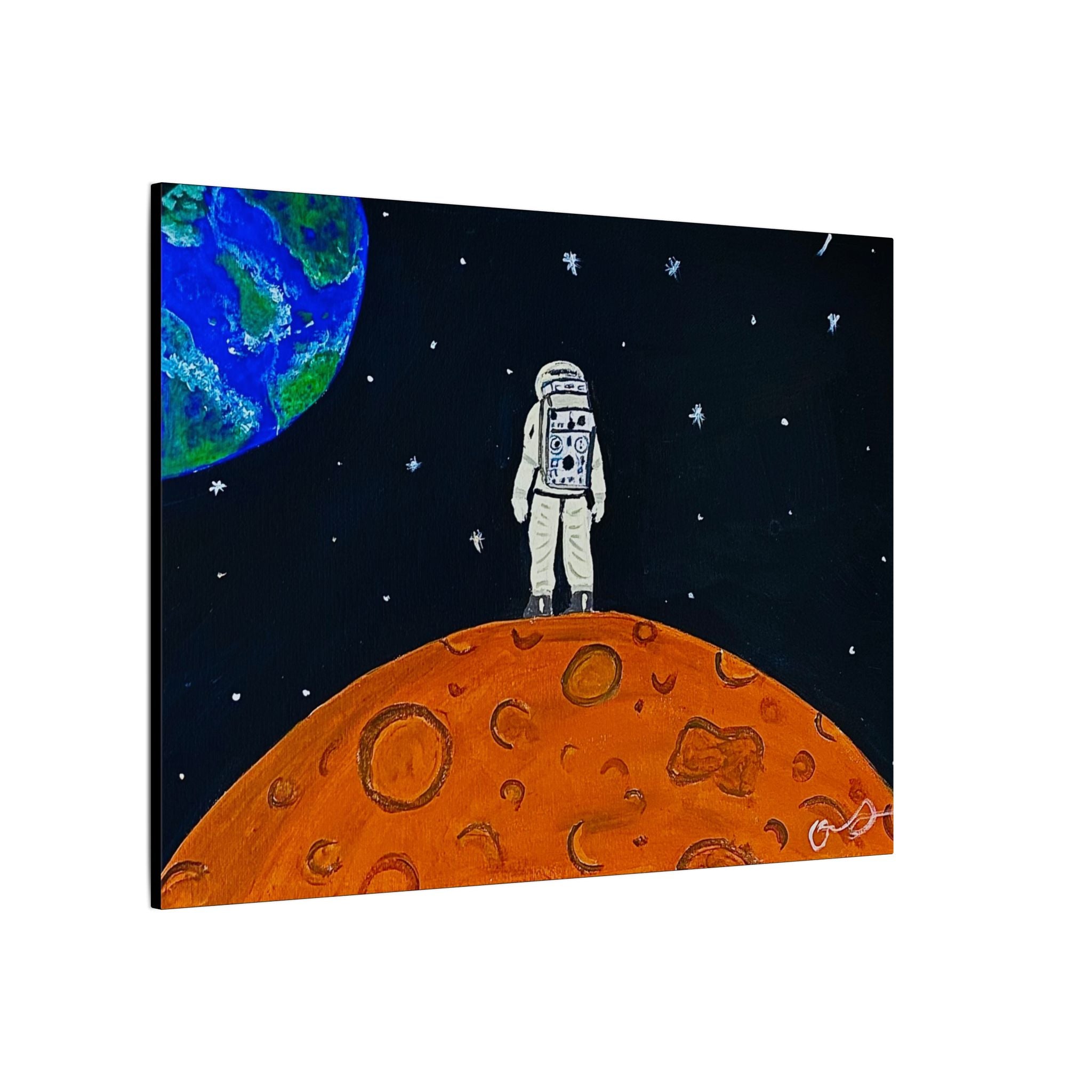 Man on the Orange Moon (Painted)