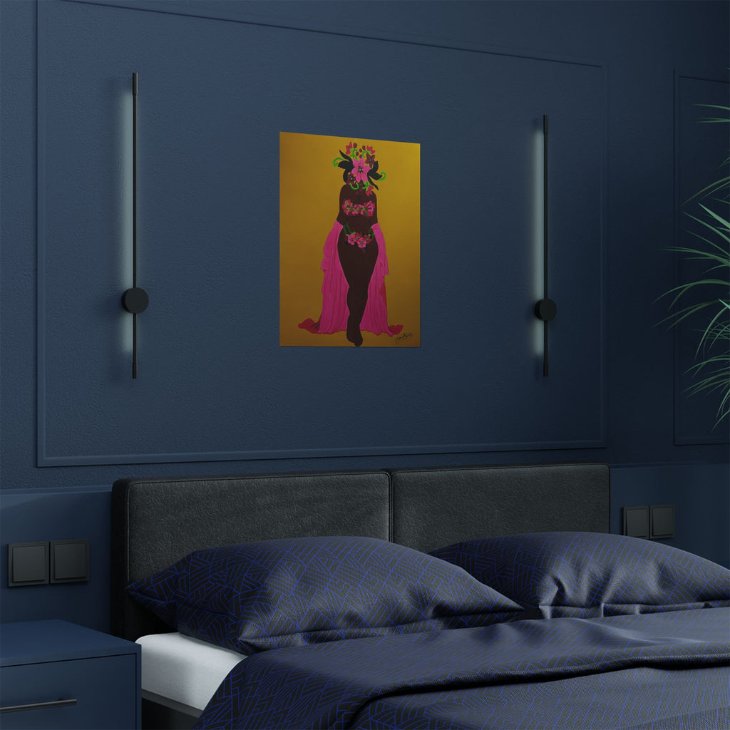 Woman and Her Garden Poster