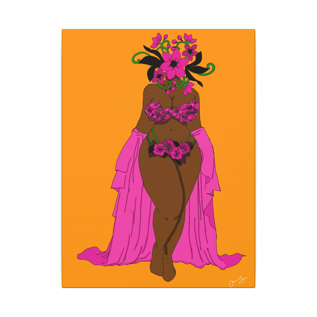 Woman and Her Garden ( Black outline | Digital Drawn)