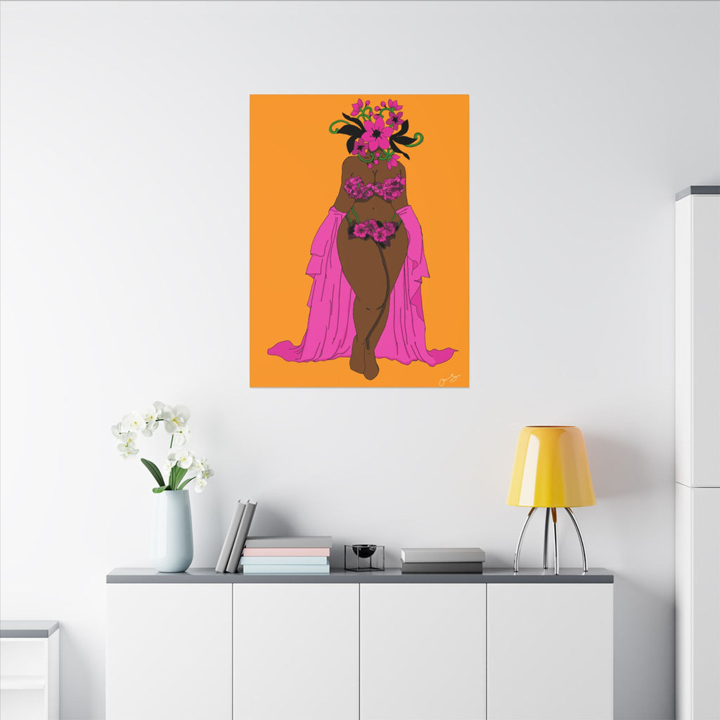 Woman and Her Garden ( Black outline | Digital Drawn)